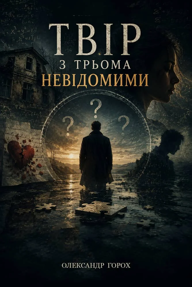 Обкладинка «Твір з трьома невідомими»